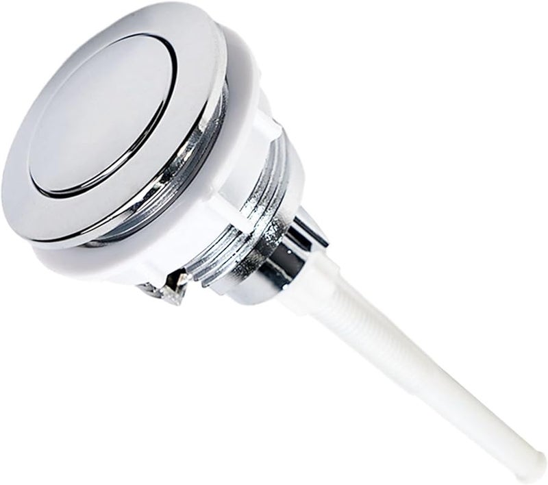 Silver ABS 38mm Single Flush Toilet Push Button Rust Proof Water Saving Easy Install - Image 2